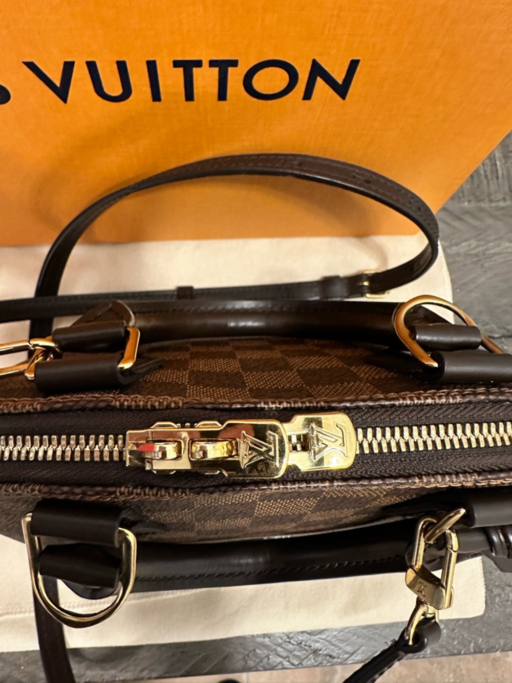 Louis Vuitton Damier Ebene Alma BB Handbag with Adjustable Strap - Picture 5 of 16